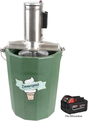 Vista 4 de 6 cuartos de galón - Máquina de helados a batería - Acero inoxidable (se adapta a DeWalt 20 V/Milwaukee 18 V)