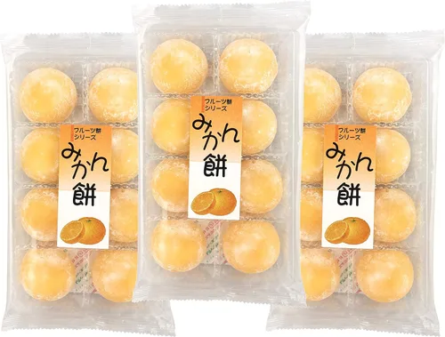 Vista 5 de Juego de regalo de mini pastel de arroz con sabor a naranja mandarina japonesa (importación japonesa)