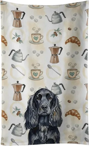 Vista 321 de Caroline's Treasures Afghan Hound - Toalla de cocina para barra de café, terciopelo frontal y lazo de algodón, lavable a máquina Sabueso afgano