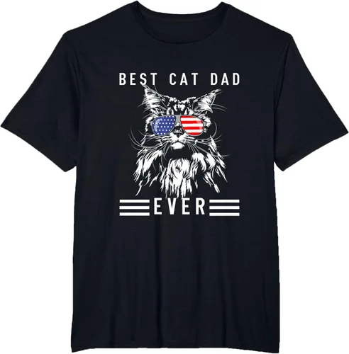 Vista 29 de Funny Maine Coon Cat Best Cat Dad Ever Funny Cat Maine Coon Camiseta, Negro, S