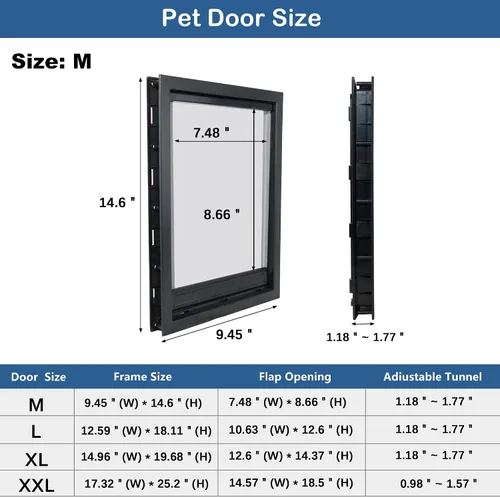 Vista 6 de CEESC Puerta para perro con solapa magnética transparente suave y panel de cierre a presión, puerta de plástico PVC de alta calidad para perros