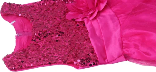 Vista 6 de Wocau - Vestido sin mangas para niñas con lentejuelas malla de tul y diseño de flor