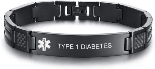 Vista 9 de VNOX Pulsera ajustable de acero inoxidable cepillado de 2 tonos con grabado personalizado gratis, identificación de alerta médica, unisex