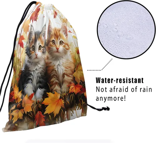 Vista 165 de Bolsa de agarre de gimnasia de piel de animal, bolsa de gimnasia con cordón ajustable, bolsa de cuerda para fauna silvestre, Mariposas Galaxy