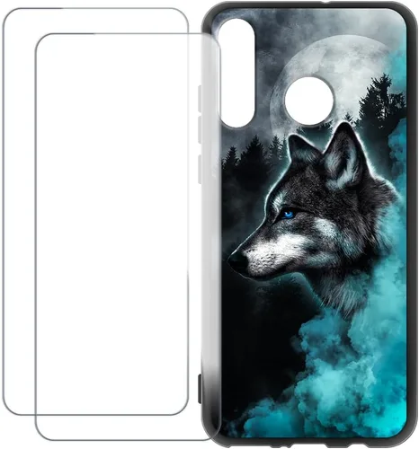 Vista 15 de Funda compatible con Huawei P30 Lite 2020 con 2 protectores de pantalla de vidrio templado, a prueba de golpes, resistente a los arañazos