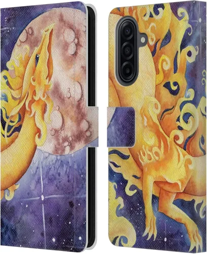 Vista 281 de Head Case Designs Officially Licensed Carla Morrow Galactic Entrancement Dragons Leather Wallet Case Compatible with Samsung Galaxy A07 4G