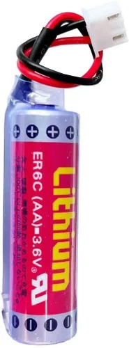 Vista 2 de (2 piezas) ER6C PLC Batería (AA 3.6 V 1800 mAh) con enchufe para FX F2-40BL + enchufe