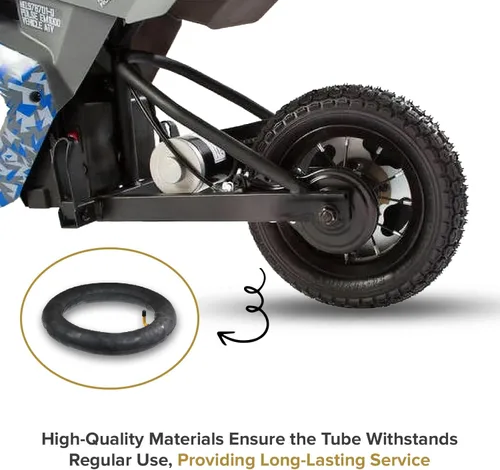 Vista 2 de AlveyTech Tubo interior de moto de cross y scooter de 10 x 2 pulgadas (54-152) con vástago de válvula en ángulo