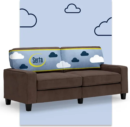 Vista 17 de Serta Palisades Sofás Tapizados para Sala, Sofá de Diseño Moderno, Tela, Beige