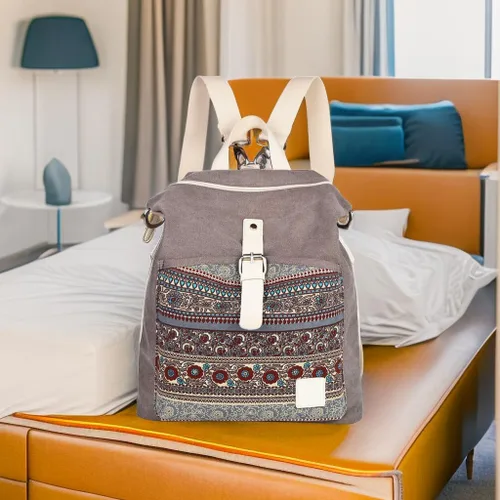 Vista 3 de Mochila casual y moderna para mujeres, ligera, con correas para los hombros, ideal como bolsa de viaje o mochila para el uso diario