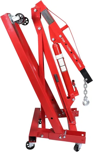 Vista 7 de Dragway Tools 2 Ton Folding Hydraulic Engine Hoist Cherry Picker Shop Crane Hoist Lift