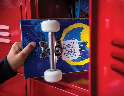 Vista 5 de Locker Board Grind Skateboard cabe en mochila y casillero. Tabla pequeña 4 adultos y niños 4 escuela: tabla Cruiser y patineta para niños - Como se