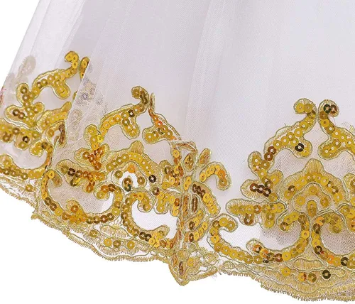 Vista 5 de ODASDO Vestido de niña de flores para niños, con lentejuelas, lazo, tutú, princesa, boda, dama de honor, fiesta de cumpleaños, desfile, 6M-11T