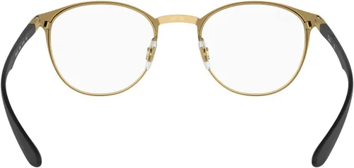 Vista 7 de Ray-Ban Unisex Rx6355 Round Prescription Eyeglass Frames Negro mate en Arista/Demo Lens