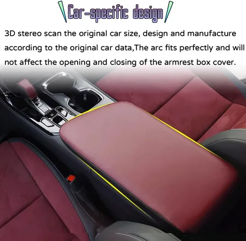 Vista 6 de Accesorios interiores personalizados para Lexus RZ 450e NX 250 NX 350 NX 350h NX 450h+ 2022 2023 Funda de cuero para reposabrazos central, cojín
