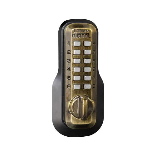 Vista 4 de Cerradura mecánica sin llave EZ Lockey USA, Bronce antiguo, 1