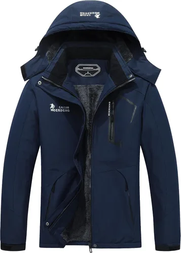 Vista 19 de MOERDENG Chaqueta de esquí para mujer, abrigo cálido de invierno Rosered Camo