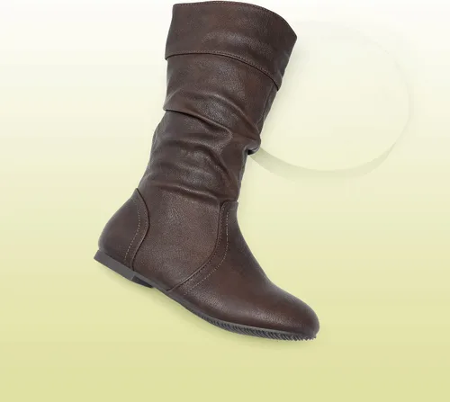 Vista 2 de DREAM PAIRS - Botas de invierno para montar en bicicleta para niñas, altura hasta la rodilla, piel sintética (niñas pequeñas, medianas y grandes)