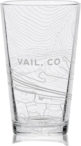 Vista 10 de ASPEN COLORADO - Vaso de pinta grabado Gran idea de regalo de mapa de topografía de montaña de estación de esquí