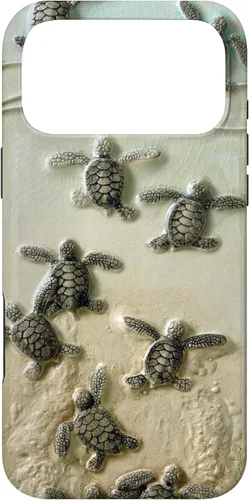 Vista 22 de Funda para iPhone 17, diseño de tortugas marinas color verde bebé