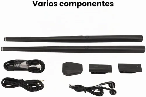 Vista 2 de Juego de batería electrónica virtual, palillos de aire sin ruido portátil con conectividad MIDI Bluetooth para principiantes, adultos y estudiantes