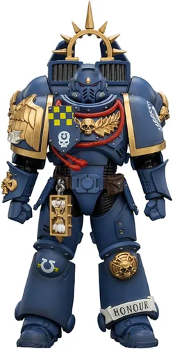 Vista 2 de JoyToy Warhammer 40,000 1/18 Figura de acción Ultramarines Primaris Lieutenant Amulius Collection Modelo, 4.2 pulgadas