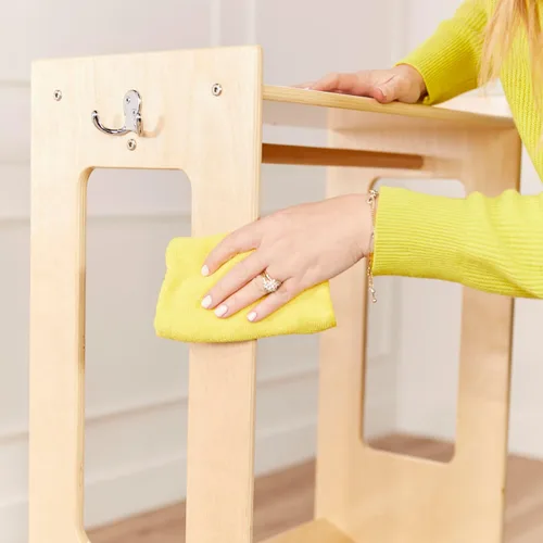 Vista 12 de ECR4Kids TrendiTot - Perchero con estantes ajustables, armario para niños, natural