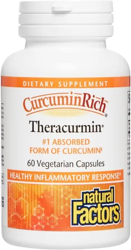 Vista 10 de Natural Factors, CurcuminRich Theracurmin, 30 mg, formulado para una absorción superior, 30 unidades (paquete de 1)