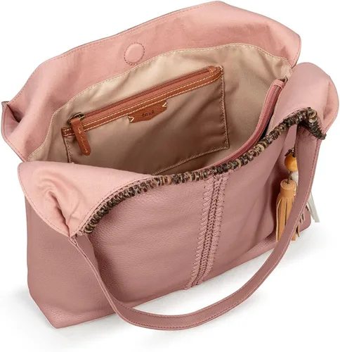 Vista 3 de The Sak Huntley - Hobo de cuero y ganchillo