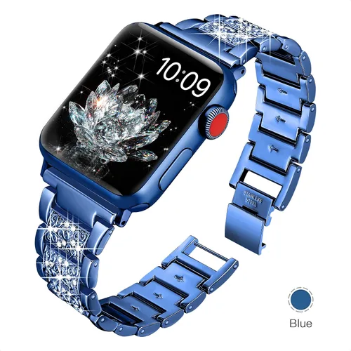 Vista 2 de YGTIECS Compatible con correas de Apple Watch para mujeres de 1.496 pulgadas, 1.575 pulgadas, 1.614 pulgadas, 1.654 pulgadas, 1.732 pulgadas, 1.772