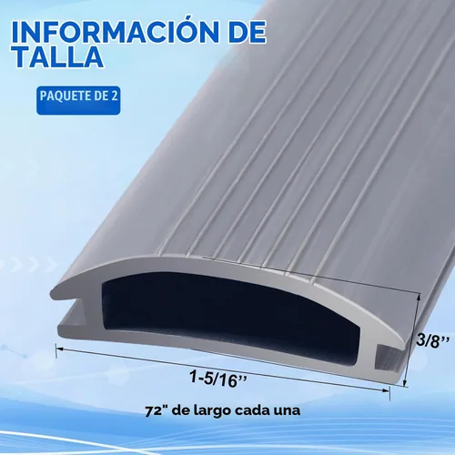 Vista 2 de 2 piezas de repuesto de vinilo gris de 72 pulgadas para altura