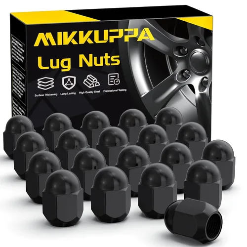 Vista 10 de MIKKUPPA Tuercas de llanta de 1/2-20, repuesto para tuercas de rueda Jeep Negro