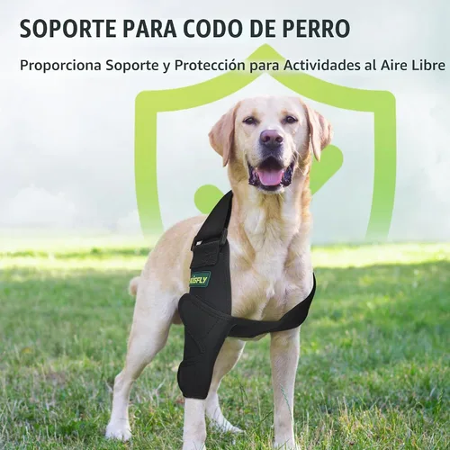 Vista 3 de Coderas para perro para callos, úlceras por presión y dislocación de hombros. Soporte para codo y hombro canino para perro. Protector de codo