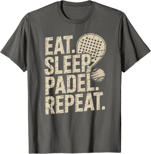 Vista 110 de Camiseta Eat Sleep Padel Repeat Padel Jugador de Tenis