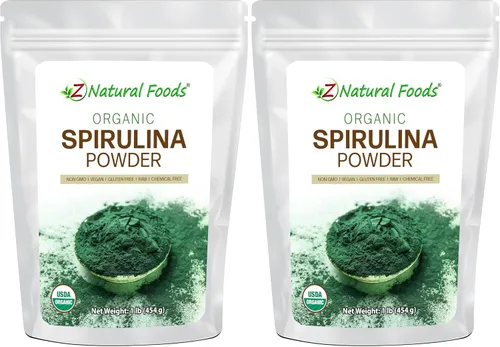 Vista 10 de Polvo orgánico de espirulina – 5 libras – Increíble superalimento de algas verdes azules – rico en aminoácidos, vitaminas y minerales – Mezcla