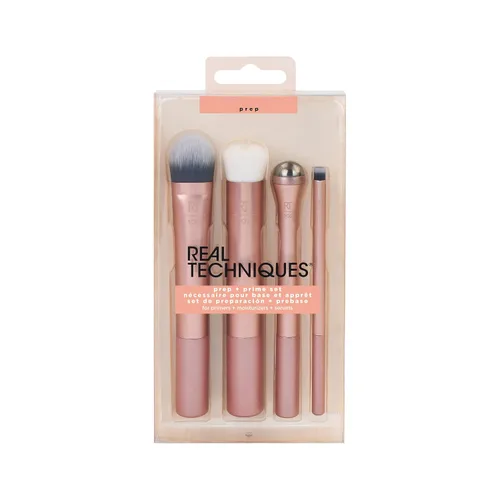 Vista 2 de Real Techniques Prep and Prime - Juego de brochas de maquillaje, ideal para exfoliar y aplicar imprimaciones, hidratantes y sueros, herramientas
