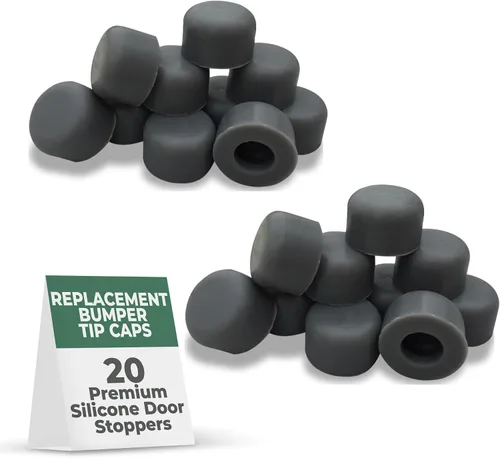 Vista 10 de Renovators Supply Manufacturing Punta de silicona para tope de puerta, 5/8 pulgadas, color almendra, puntas de tapón de silicona premium, 10 tapas