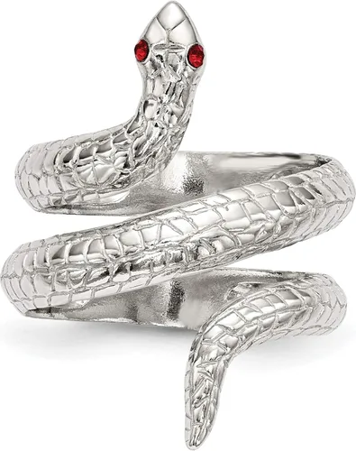 Vista 4 de Anillo de serpiente de cristal de plata de ley - Jewelry By Sweet Pea, Metal