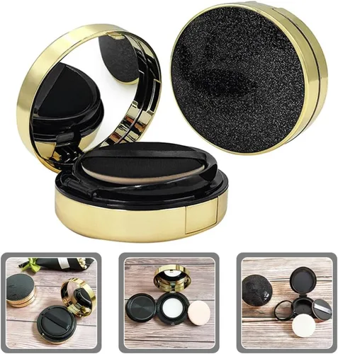Vista 5 de FOMIYES Estuche robusto 2pcs envases de polvo vacíos Fundación Suelta Puff Box Estuche de maquillaje de viaje recargable