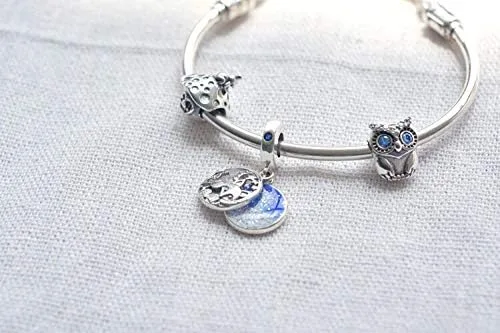 Vista 3 de pandora 925 plata esterlina colgante DIY nueva plata esterlina seta rana encanto encanto perlas ajuste original pandora pulseras mujeres joyería