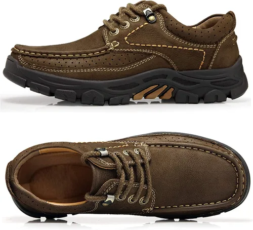Vista 3 de ZASDKN Zapatos casuales para hombre Zapatos de senderismo cómodos para caminar trabajo oficina vestido al aire libre