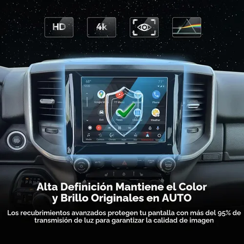Vista 4 de Protector de pantalla para Ram 1500 de 8.4 pulgadas 2013-2025 2026, para Jeep Grand Cherokee 2014-2024/Wrangler JL 2018-2023/Gladiator JT