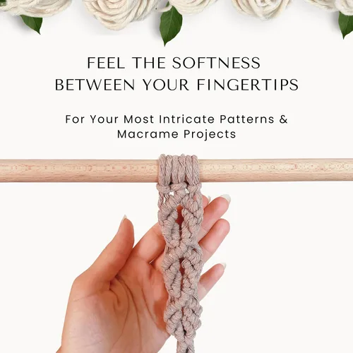 Vista 5 de BOCHIKNOT Cordón de macramé de 3 mm x 302 m - Cordón de macramé de hebra única para colgantes de pared, perchas de plantas - Cordón de macramé de 3