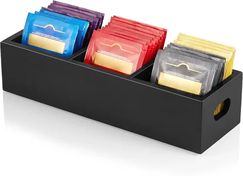 Vista 12 de Soporte para bolsitas de té con 2 ranuras, acacia