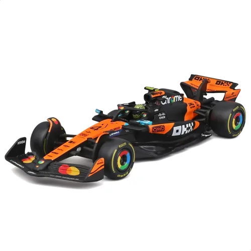 Vista 9 de Bburago Fórmula de carrera McLaren MCL39 con casco (2025) Norris #4