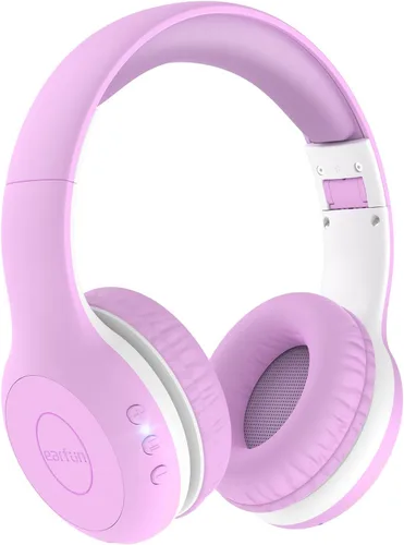 Vista 9 de EarFun K2 - Auriculares Bluetooth para niños, con volumen limitado, tiempo de reproducción de 40 horas, micrófono integrado, sonido estéreo