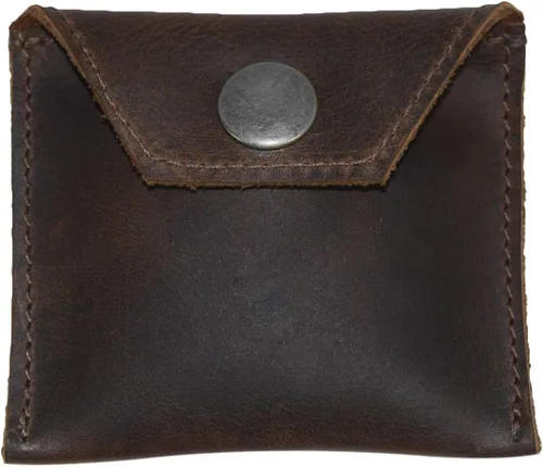 Vista 4 de Hide Drink Funda de cuero rústico para tampón bolsa para preservativos secreto hecho a mano Bourbon Marrón Classic