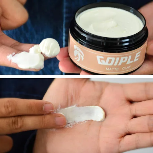 Vista 4 de Arcilla para peinar el cabello, pasta mate para el cabello para hombres, textura mate a base de agua, pomada de arcilla ideal para todos los tipos