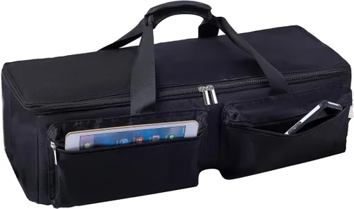 Vista 3 de Bolsa de transporte compatible con Cricut Explore Air y Maker, bolsa impermeable compatible con Cricut Explore Air y suministros (negro, 1 bolsa)