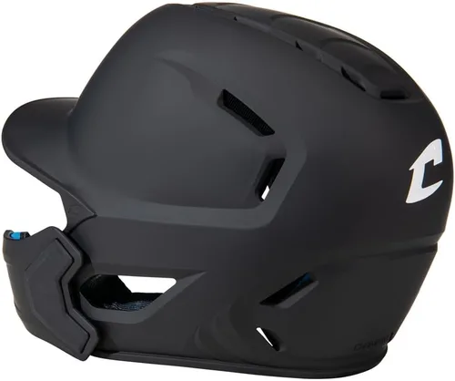 Vista 4 de Champro HXE - Casco de bateo de béisbol mate con protector de mandíbula